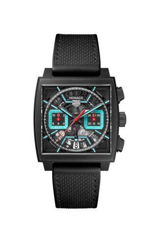 TAG Heuer Monaco Calibre Heuer 02 Titanium DLC / Skeleton - Turquoise